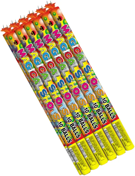 10 Balls Magical Shots roman candle box