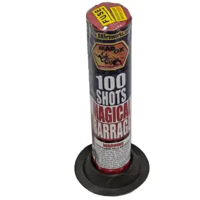100 Shots Magical Barrage single tube firework