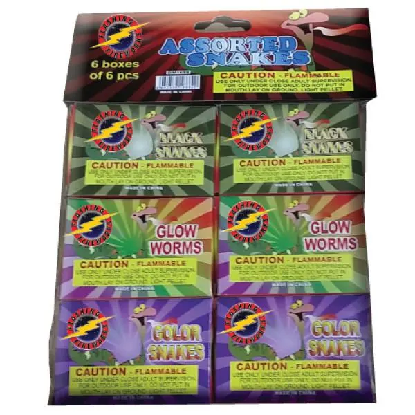 Assorted Snakes novelty firework box