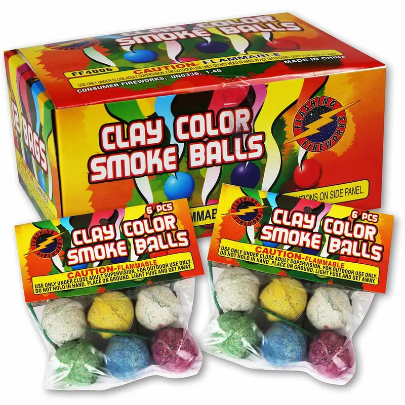 Clay Color Smoke Balls smoke firework box