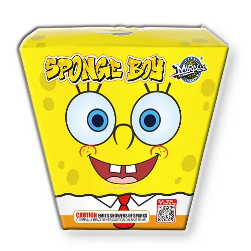 Sponge Boy novelty firework box by Miracle Fireworks
