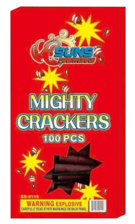 Mighty Crackers novelty firework box