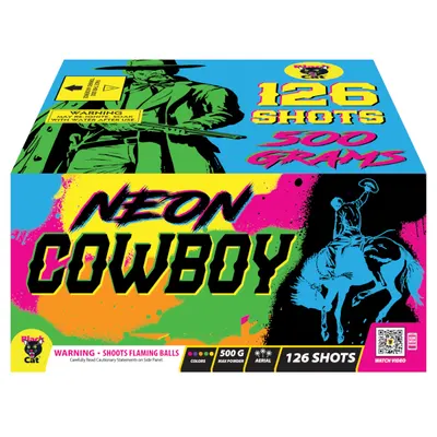 Neon Cowboy 500 gram cake box