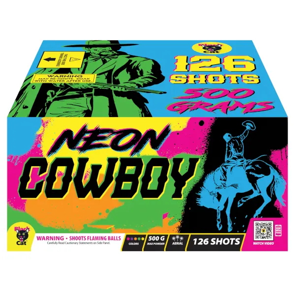 Neon Cowboy 500 gram cake box