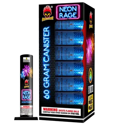 Neon Rage 60g Canister artillery shells box