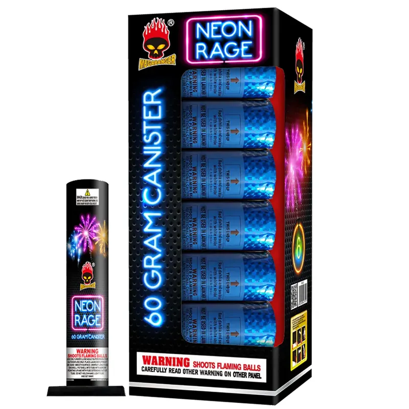 Neon Rage 60g Canister artillery shells box