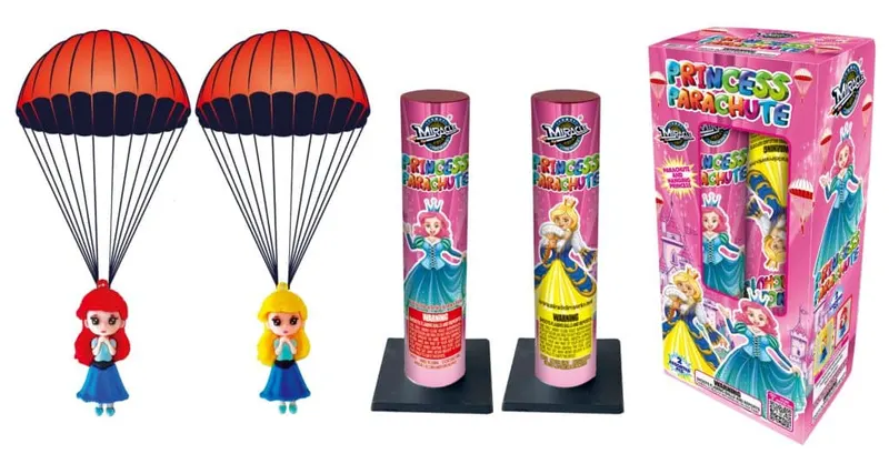 Princess Parachute novelty firework box