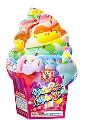 Rainbow Cupcake fountain box