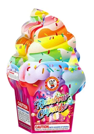 Rainbow Cupcake fountain box