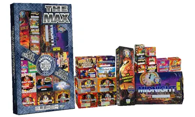 The Max fireworks assortment box