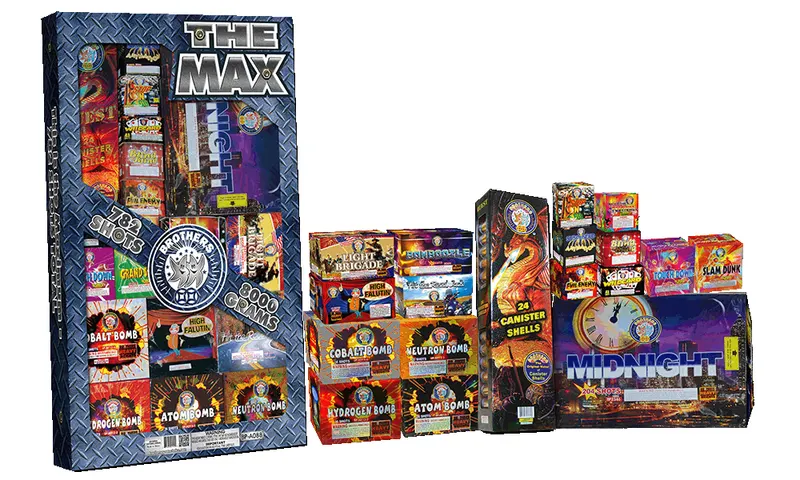 The Max fireworks assortment box