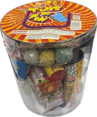 Tubs of Fun fireworks assortment box