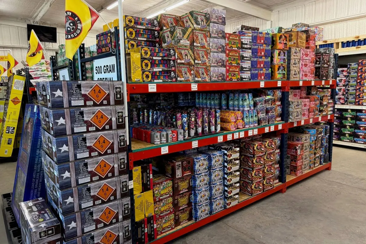 An endcap of 500 gram cakes