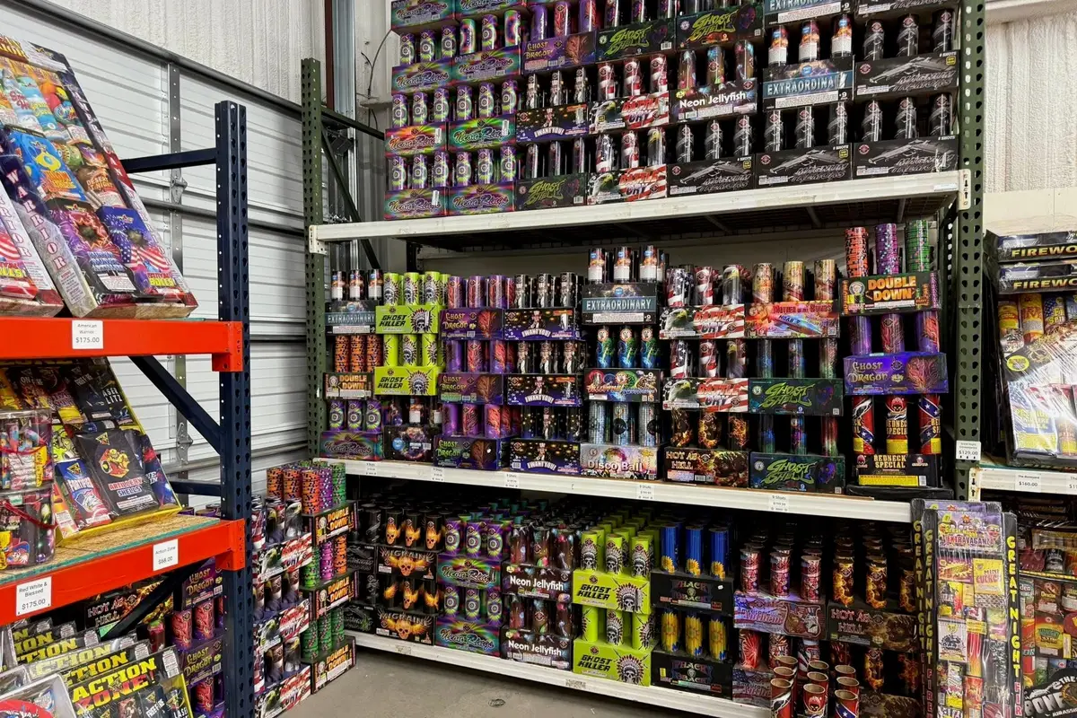 Shelves full of fountains
